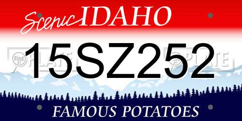 15SZ252 Idaho License Plate