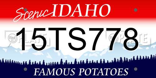 15TS778 Idaho License Plate