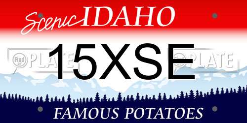 15XSE Idaho License Plate