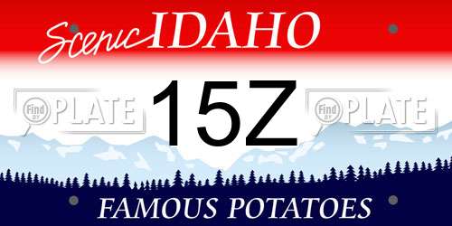 15Z Idaho License Plate