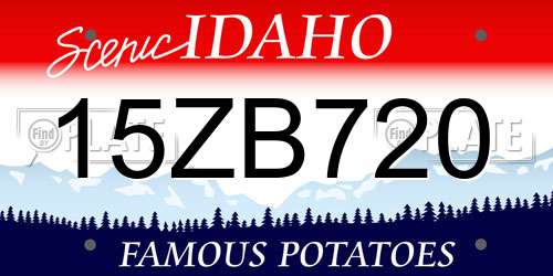 15ZB720 Idaho License Plate