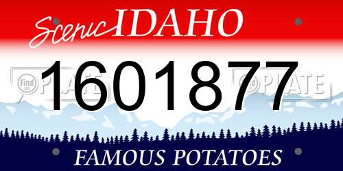 1601877 Idaho License Plate