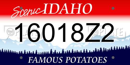 16018Z2 Idaho License Plate