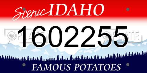 1602255 Idaho License Plate