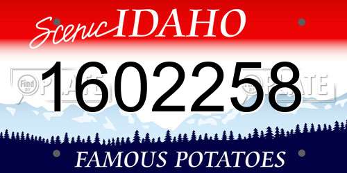 1602258 Idaho License Plate
