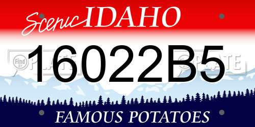 16022B5 Idaho License Plate