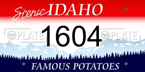 1604 Idaho License Plate