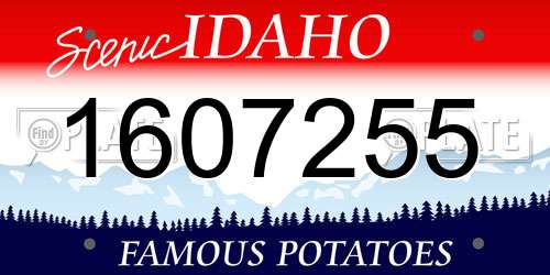 1607255 Idaho License Plate