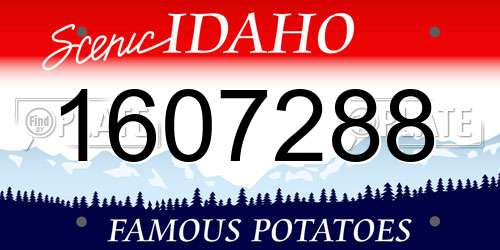 1607288 Idaho License Plate