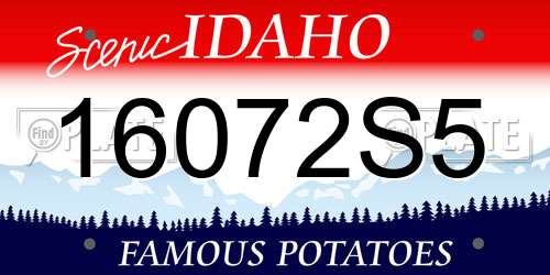 16072S5 Idaho License Plate