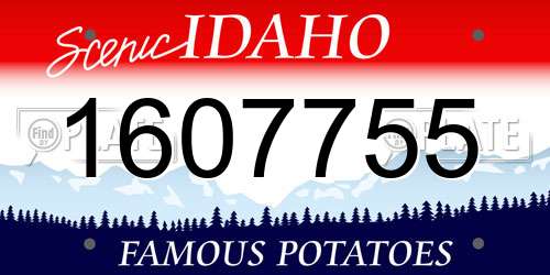 1607755 Idaho License Plate