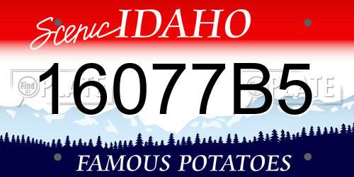 16077B5 Idaho License Plate