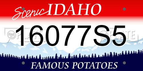 16077S5 Idaho License Plate