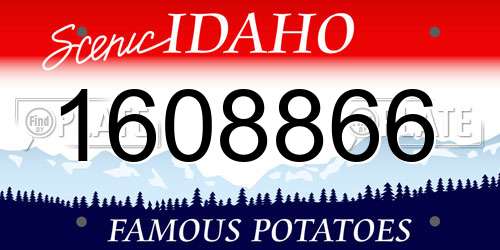 1608866 Idaho License Plate