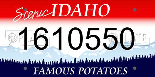 1610550 Idaho License Plate