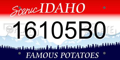 16105B0 Idaho License Plate