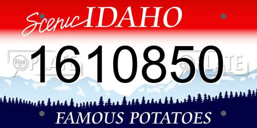 1610850 Idaho License Plate