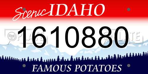 1610880 Idaho License Plate