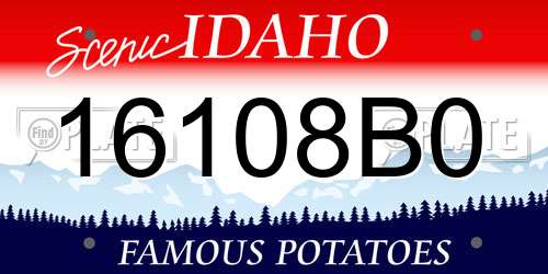 16108B0 Idaho License Plate