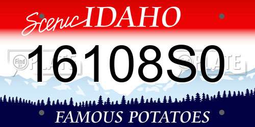 16108S0 Idaho License Plate