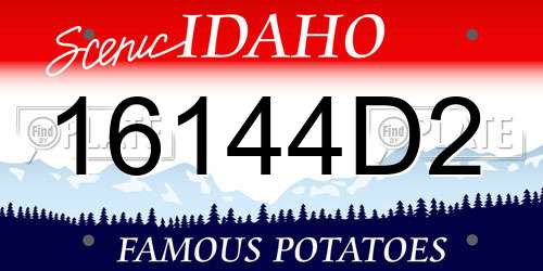 16144D2 Idaho License Plate