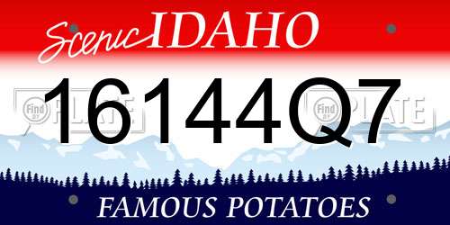 16144Q7 Idaho License Plate