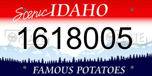 1618005 Idaho License Plate