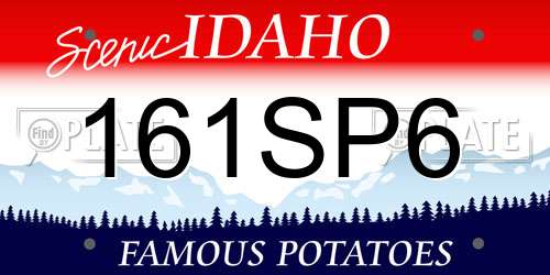 161SP6 Idaho License Plate