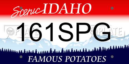 161SPG Idaho License Plate