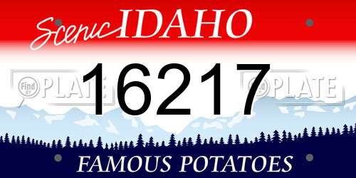 16217 Idaho License Plate