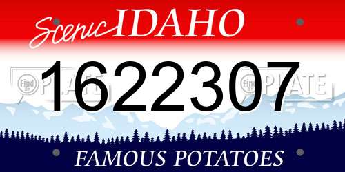 1622307 Idaho License Plate