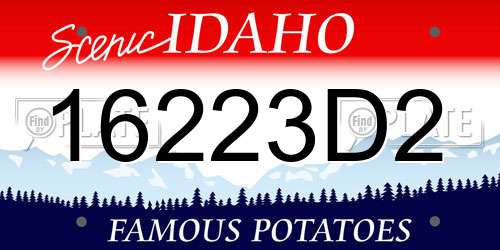 16223D2 Idaho License Plate