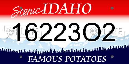 16223O2 Idaho License Plate