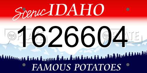 1626604 Idaho License Plate