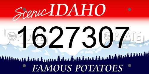 1627307 Idaho License Plate