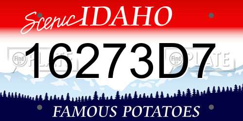 16273D7 Idaho License Plate