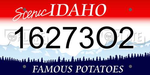 16273O2 Idaho License Plate