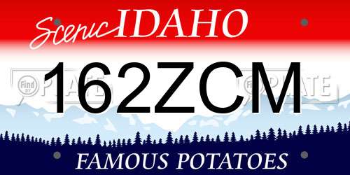 162ZCM Idaho License Plate