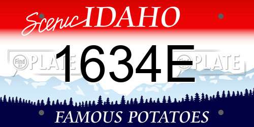 1634E Idaho License Plate