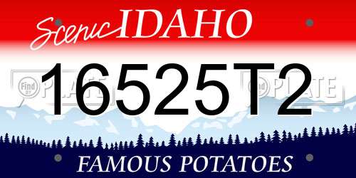 16525T2 Idaho License Plate