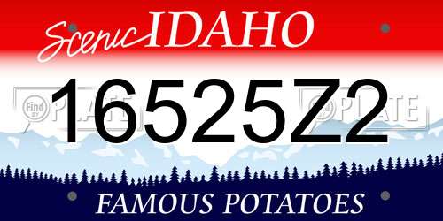 16525Z2 Idaho License Plate
