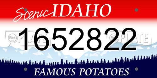 1652822 Idaho License Plate