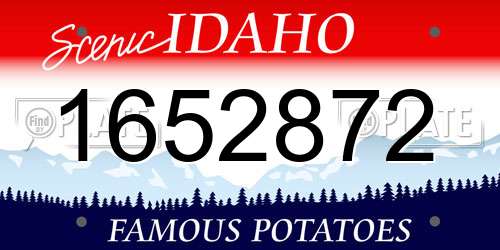 1652872 Idaho License Plate
