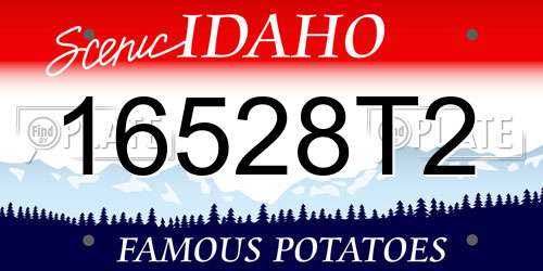 16528T2 Idaho License Plate