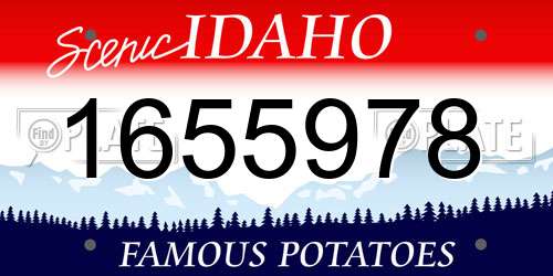 1655978 Idaho License Plate