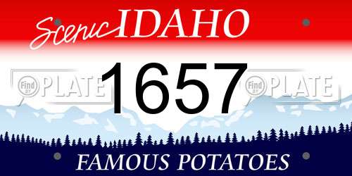 1657 Idaho License Plate