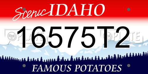 16575T2 Idaho License Plate