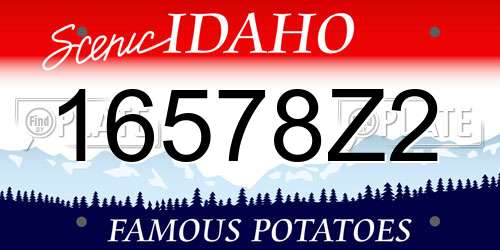 16578Z2 Idaho License Plate