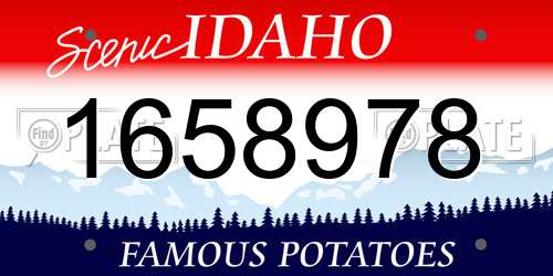 1658978 Idaho License Plate