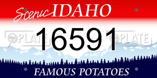 16591 Idaho License Plate
